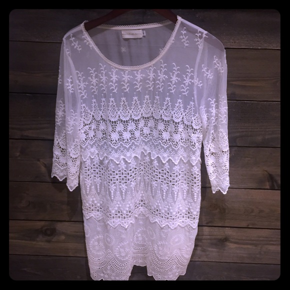 Johnny Was Tops - Love & Liberty Cream Color Tunic